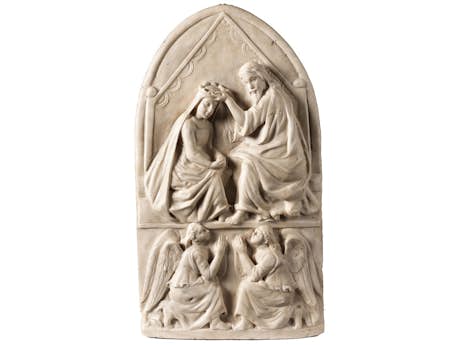 Relief mit der Krönung der Jungfrau Maria